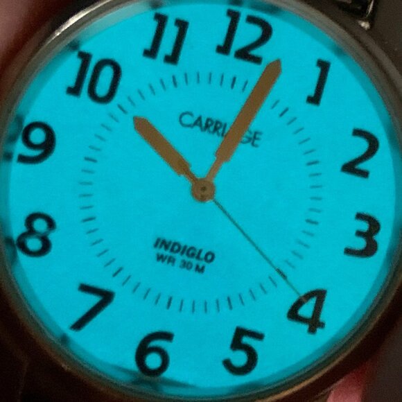 Carriage indiglo by Timex men wrist watch 36mm quartz analog size 7” running - Picture 3 of 7